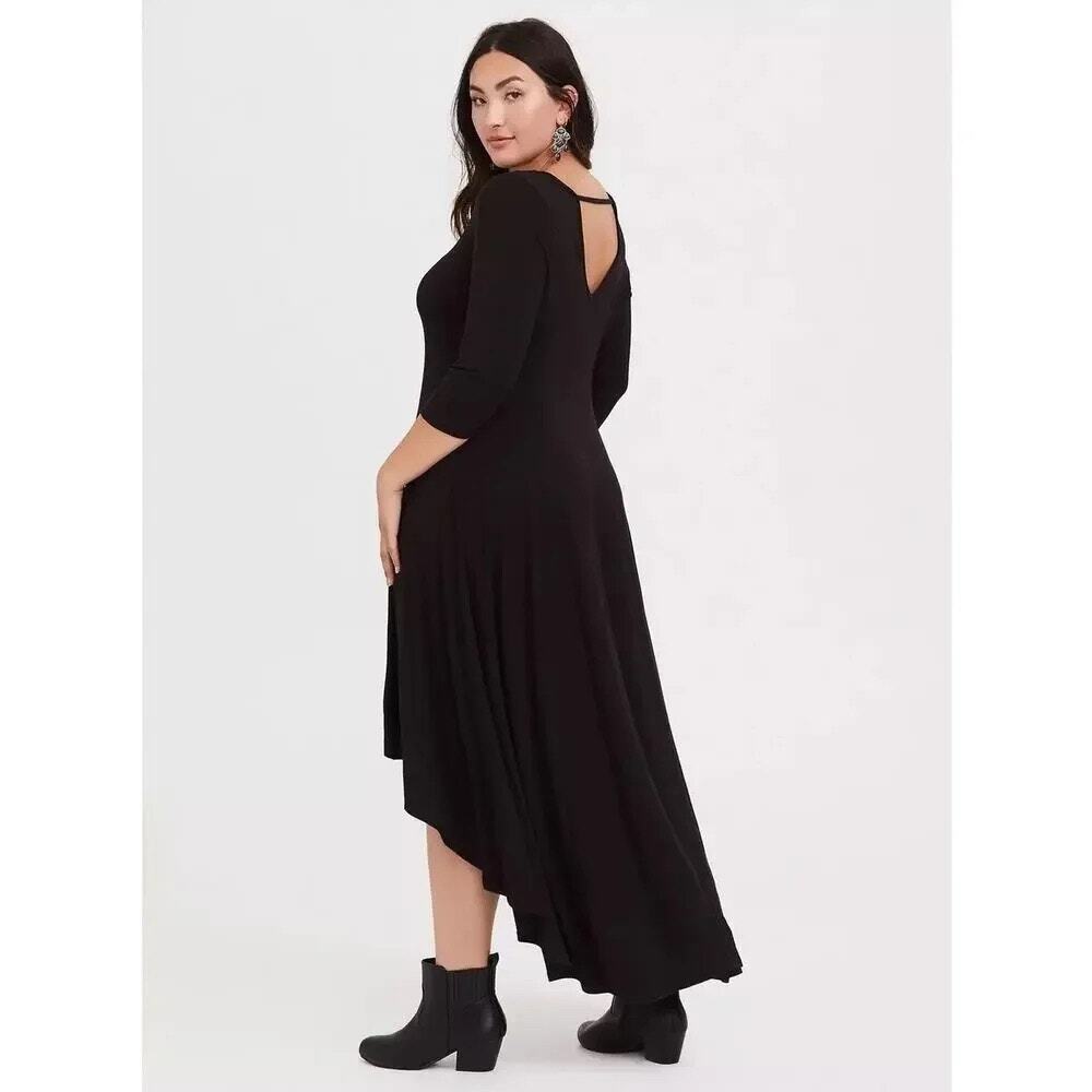 TORRID x DISNEY Her Universe NWT Maleficent High-Low Jersey Dress Black Size 2X - Picture 2 of 11